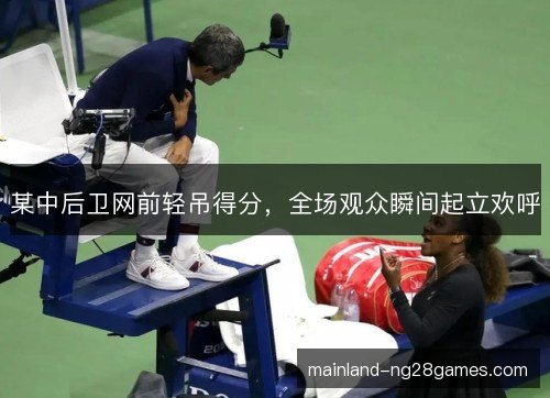 某中后卫网前轻吊得分，全场观众瞬间起立欢呼